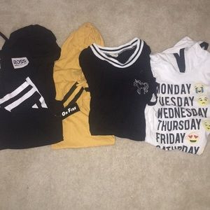 GIRLS HOODIE T SHIRT BUNDLE!!! (4 PIECES TOTAL)